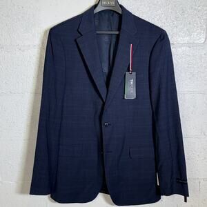 Tommy Hilfiger Men's Modern-Fit Stretch Wool Blend Suit Jacket Blue 42L $450